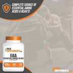 BulkSupplements.com Essential Amino Acids Capsules - EAAs Amino Acids Supplements - Gluten Free, 2 Capsules per Servings (1000mg), 360 Count (Pack of 1)