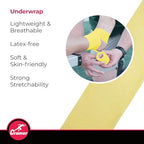 Cramer Tape Underwrap, Bulk Case of 48, Bright Yellow Rolls, Non-Latex Sports Prewrap to Protect Skin, Use Under Athletic Tape for Taping, Secure Pads & Ice Packs, 2.75" x 30 Yards