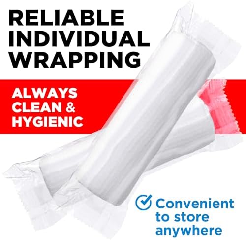 24 Gauze Rolls - 4" x 4.1yd - Soft and Breathable Rolled Gauze - Latex-Free Premium Individually Wrapped Bandages with Bonus Tape - First Aid Conforming Stretch Wrap for Wound Care - Vet Wrap