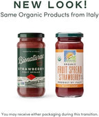 Bionaturae Organic Strawberry Fruit Spread - Jelly Organic, Non-GMO, USDA Certified, No Sugar Added, No Preservatives, Organic Fruit Jam, Jam Organic, Made in Italy - 9 Oz, 12 Pack