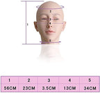 Minaky Soft Silicone Realistic Female Head Mask Hand-made Face for Crossdresser Transgender Costumes Disguise 3G（No.2）