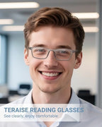 TERAISE Reading Glasses Men 4-Pack Ultralight Blue Light Reader Glasses Women with Spring Hings,Clear Vision&Anti Eyestrain