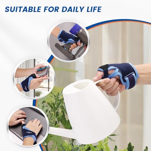 Thumb Brace for Arthritis Pain and Support, Spica Splint for De Quervain’s Tendonitis, Women and Men, Left or Right Hand (Medium,5.75-6.75 inch)