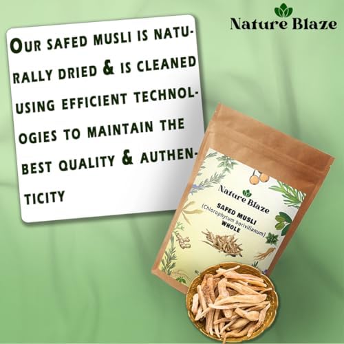 Pure Safed Musli | Chlorophytum borivilianum | White Musli | Svet Musli Whole 4 Oz / 0.25 lb