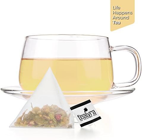 Tealyra - Tranquil Dream - 25 Bags - Chamomile Honeybush Lavender - Calming - Relaxing - Herbal Loose Leaf Tea - Caffeine-Free - Pyramids Style Sachets