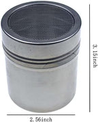 RELAND SUN Stainless steel dusting pot Fancy coffee powder duster bottle kitchen seasoning pot (medium)