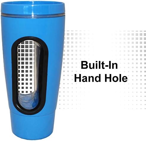 Rehabilitation Advantage Hand In Mug Adaptive Drinking Cup Blue,16 ounces
