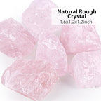6PCS Rose Quartz, Natural Rough Stones Crystal Large Raw Crystals Bulk Healing Gemstones for Reiki Healing Tumbling Fountain Rocks