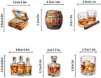 18Pcs Whiskey Cupcake Toppers Glitter Aged To Perfection Party Supplies Cheers to 30th 40th 50th 60th Birthday Cake Decorations Whiskey Theme Party Supplies
