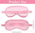 3 Pcs Sleep Mask, Block Light Eye Sleep Shade Cover Silk Eye Mask for Night Sleeping Office Travel Suitable for Men Women (Pink/Black/Dark Blue)