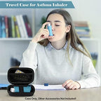MEDMAX Inhaler Case, Hard Shell Protective Travel Carrying Case, Fits Standard Rescue & New Albuterol Inhaler Devices Up to 4 Inches, Device Not Included, Black