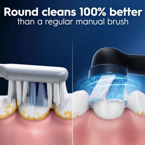 Oral-B iO Ultimate Clean Replacement Brush Heads, 5 Count, 4 Ultimate Clean + 1 Gum & Sensitive Black