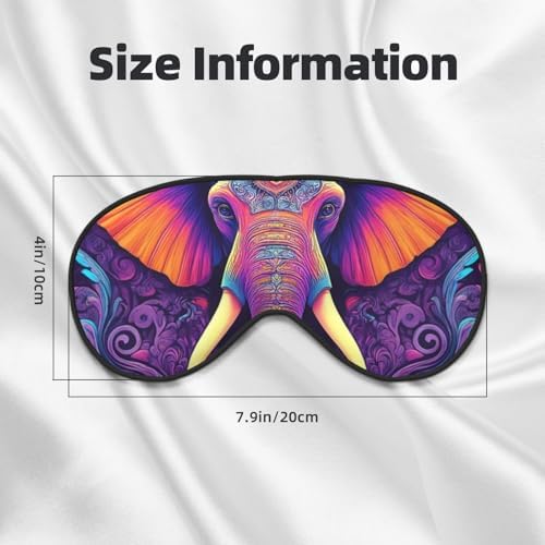 Elephant in Tribal Style Print Double Side Sleep Eye Mask, Adjustable Night Eye Cover for Women Men