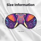 Elephant in Tribal Style Print Double Side Sleep Eye Mask, Adjustable Night Eye Cover for Women Men