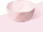 Fruit Bowls Fruit Tray Living Room Home Kitchen Double Wash Vegetable Draining Basket Fruit Basket Blue Green Pink Fruit Bowl Fruit Basket (Color : Pink, Size : Small)