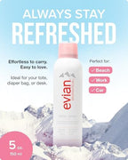 Evian Facial Spray - Hydrating Mineral Water Mist for Face & Skin - Refreshes Makeup, Sets, & Tones - Daily Skincare Essential for Hydration and Moisturizing