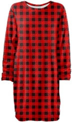 Womens Christmas Printed Round Neck Sweatshirt Dress Lightweight Casual Loose Dress Oversized Long Sleeve Dresses