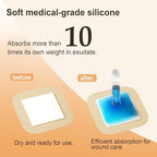 Ourmed Silicone Foam Dressings(4"x 4" - 20 Packs) with Tender Adhesive Border, Sterile Advanced Absorbent Bandage, Wound Care for Bed Sores, Pressure Ulcers, Foot Diabetic Ulcer