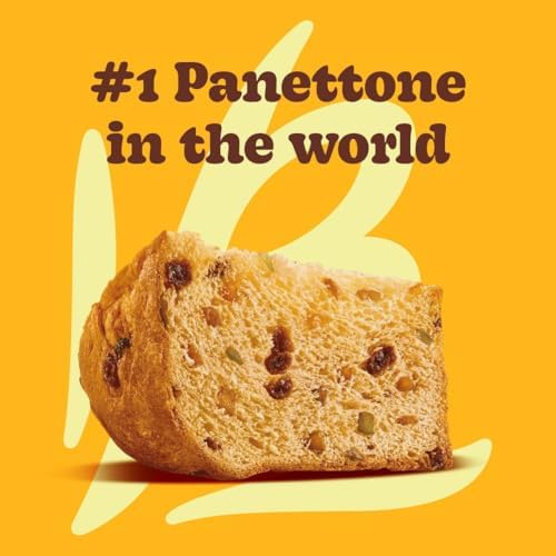 Bauducco Panettone – Individually Wrapped Italian Holiday Cake, Classic Panettone Bread with Raisins & Candied Fruit – 2.8 oz Each, (Case of 25)