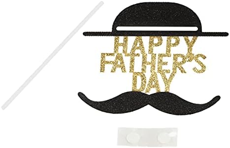 BinaryABC Happy Father's Day Cake Topper Cake Picks,Father's Day Birthday Cake Decorations Dad Party Supplies,5Pcs