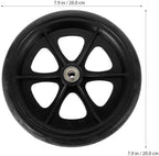 DOITOOL Heavy Duty Wheelchair Front Wheel Replacements 8 Inch Universal Caster Wheels for Mobility Walkers Aids Rollators Smooth Non-Slip Knee Scooter Parts 4 Pack