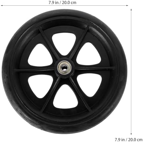 DOITOOL Heavy Duty Wheelchair Front Wheel Replacements 8 Inch Universal Caster Wheels for Mobility Walkers Aids Rollators Smooth Non-Slip Knee Scooter Parts 4 Pack