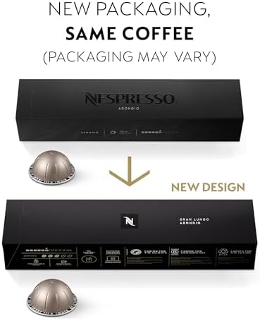 Nespresso Capsules Vertuo, Arondio Gran Lungo Americano, Medium Roast Coffee, 30 Count Coffee Pods, Brews 5.0oz.
