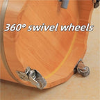 Wood Foot Bath Bucket, Smooth and Delicate Pedicure Barrels for Soaking Feet Spa Wooden Tub Foot Care with Lid(H19.7IN)