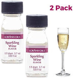 LorAnn Oils Super Strength Flavoring - Used For Candy Making, Flavoring, Baking, Hard Candy, & Flavor Oils - Bold, Natural Flavors 4X Stronger Than Extracts - Sparkling Wine, Pack of 2, 0.125 fl oz