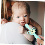 Beaupretty Training Toothbrush and Teething for Years Soft Silicone Full Bristle Brush with Chewing Pad Safe Gum Relief and Easy Grip Design Green