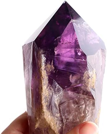Beautiful 1PC Large Raw Amethyst Magic Wand Scepter Crystal Column Point Purple Stones Home Decor Ornaments Crystals and Stones(Large)