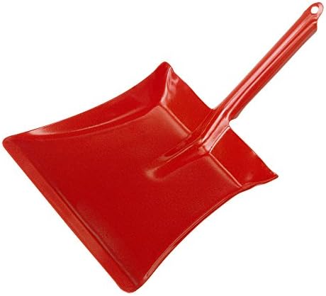 Redecker Children’s Play Dustpan, Durable Metal with Powder-Coated Finish, Red