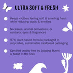 Molly's Suds Fabric Softener Dryer Sheets for Sensitive Skin | Plant-Based Static Reducer, Plastic-Free Packaging | Lavender (120 Sheets)