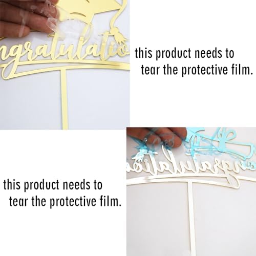 Congratulations 2026 Graduation Cake Topper,Congrats Grad Cake Decor - 2026 High School/College/Senior Graduation Party Decorations Supplies (gold Acrylic)