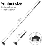 Extendable Back Scratcher for Men and Women Durable Stainless Steel Telescoping Backscratcher, Perfect for Adults Portable, Lightweight, and Multi-Purpose, Black