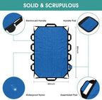 Bed Positioning Pad with Reinforced Handle, 60" X 40" Multipurpose Waterproof Transfer Sheet for Turning, Lifting & Sliding, Reusable Washable Patient Positioning Sheet for Caregiver, Light Blue