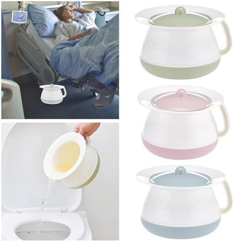Children's and Adults' Urinal Chamber Pot with Lid and Handle, Plastic Spittoon Urine Pot, Potty Urine Bucket Emergency, Toilet Pot Night Urine Jug for Camping Travel Home Bucket Toilet