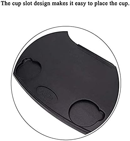 Lap Trays, Wheelchair Tray,Wheelchair Lap Tray, Anti-Fall Plastic Thickening, Wheelchair Desk Table Tray with Cup Holder/Laptop Overbed Bedside Side Table Universal Board, Black