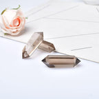 Crystal Stone 1PC Natural Smoky Quartz Crystal Hexagonal Double Terminated Points Mineral Jewelry Gift Presents