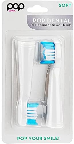 Pop Sonic The Ultimate Pro Toothbrush (Rose Gold) Bonus 2 Pack Replacement Head | Rechargeable Toothbrush w/Up to 40,000 Brush Strokes/Minute