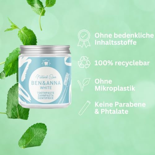 BEN&ANNA Toothpaste whitening Jar 100gr
