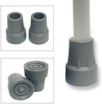 Crutch Tips, Replacement Medical Drive Cane Tips, 7/8 Inch, Gray, 2 Pcs