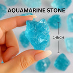 Large 1.25-2.0” Natural Aquamarine Raw Crystal Stone,Healing Gemstone for Reiki, Chakra Balancing, Meditation & Crystal Collection – Raw Aquamarine Mineral for Calmness, Clarity & Inner Peace