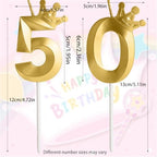 One Hundred Metallic Gold 100 Birthday Candle, 100th Candle for Cake,100th Cake Topper,Birthday Party Anniversary Celebration Decoration Supplies for Men Women Kids Birthday Decor