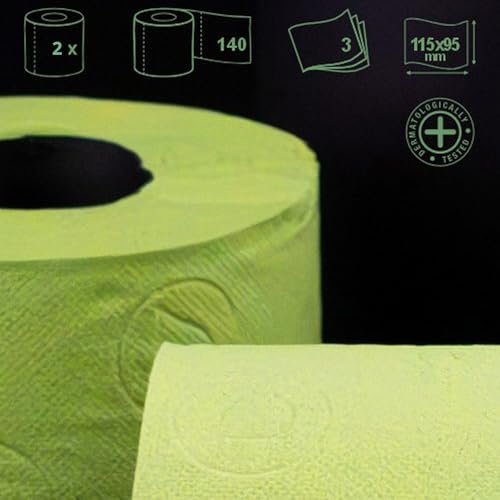 Lime Green Toilet Paper 3 ply Gift box 2 Rolls 140 Premium Quality sheets