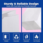 Fit Meal Prep 200 Pack 10 lb White Paper Lunch Bags, 13.2 x 6.3 x 4" Premium White Paper Bags Bulk for Small Business, RecyclableSnack Sacks, Durable Grocery Bag for Food Storage, Packing