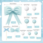 36 PCS Oversized Blue Bow Cake Toppers EVA Foam Bowknot Cakes Decorations Wedding Cake Topper for Birthday Baby Shower