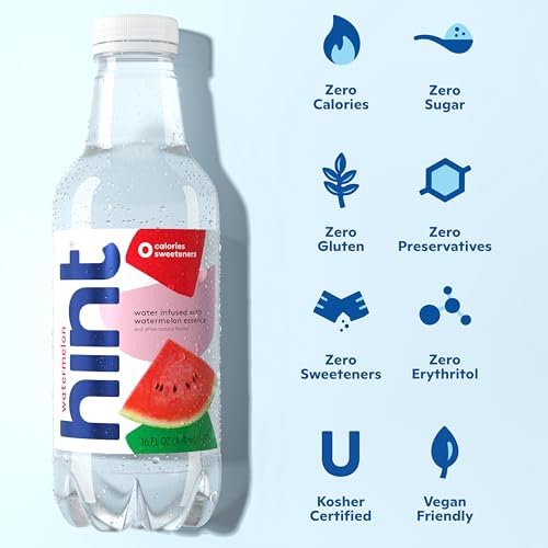 Hint Infused Bottled, Best Sellers Variety Pack - Sugar Free Flavored with Zero Calories, Natural Essences, and No Artificial Sweeteners - 16 Fl Oz (Pack of 12)