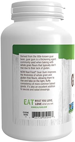 NOW Foods, Guar Gum Powder, 100% Pure Powder, Natural Thickener, Gluten-Free, 8-Ounce