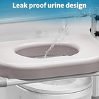 Extra-Wide 3-in-1 Adjustable Toilet Seat Riser with Premium Padded Seat & Support Rails – Ultra-Stable Elevated Commode and Shower Chair for Seniors & Elderly – Heavy-Duty 350lb Safety Frame